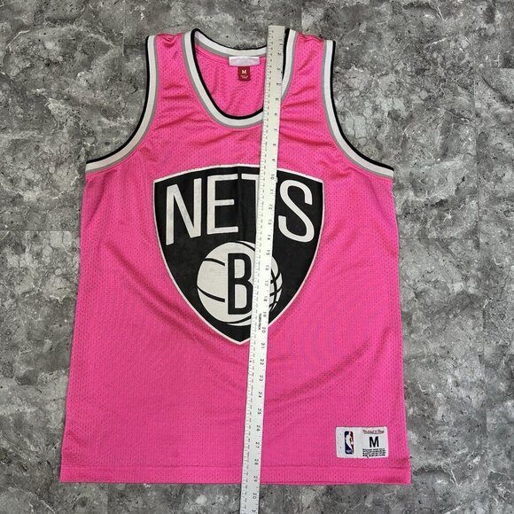 Brooklyn Nets Mitchell & Ness Jersey NBA Pink Black Size M - Picture 7 of 7